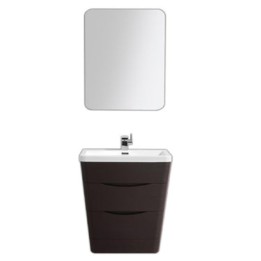 Eviva Victoria 32″ Modern Bathroom Vanity with White Integrated Acrylic Sink Vanity Eviva Chest Nut